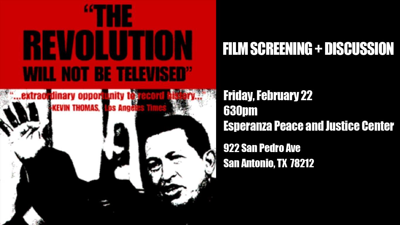 The Revolution Will Not Be Televised Film Screening Discussion