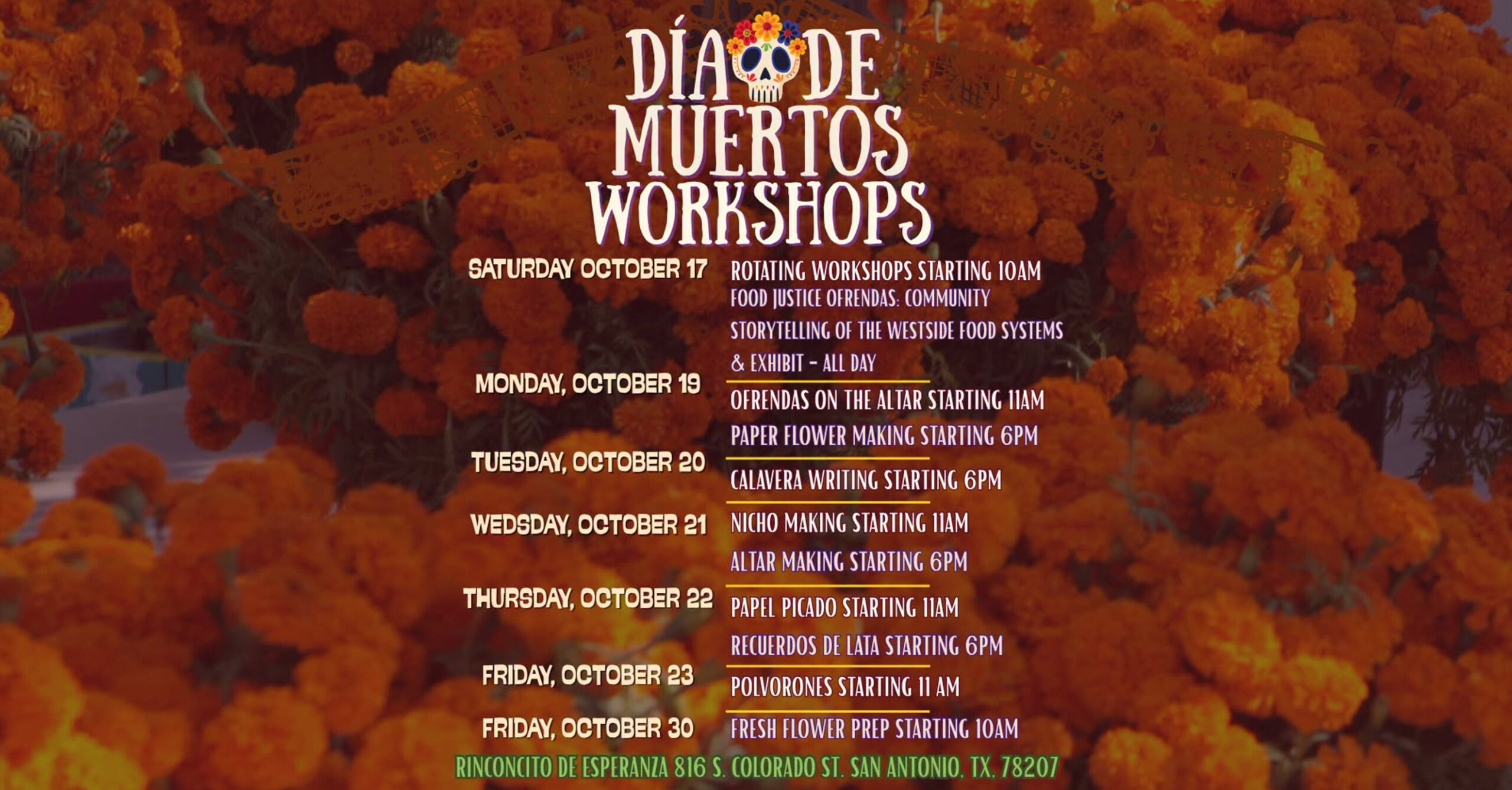 Dia De Muertos Workshops